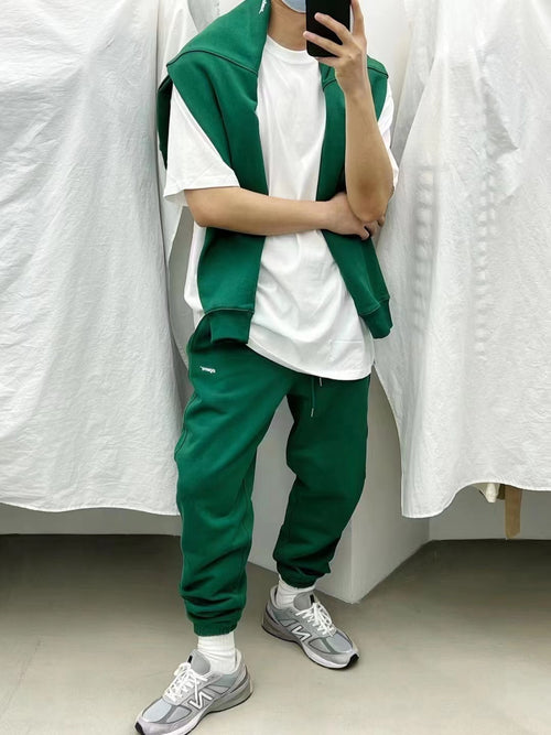 Dark green sports and casual wear